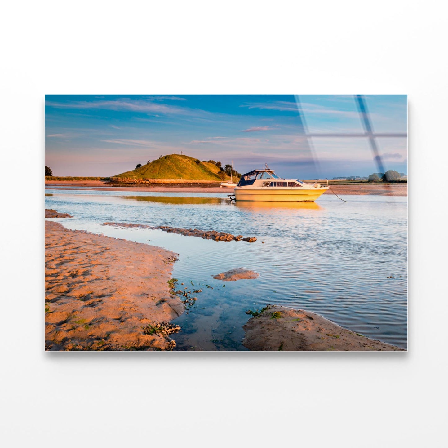 Church Hill across River Aln Estuary Acrylic Glass Print Tempered Glass Wall Art 100% Made in Australia Ready to Hang