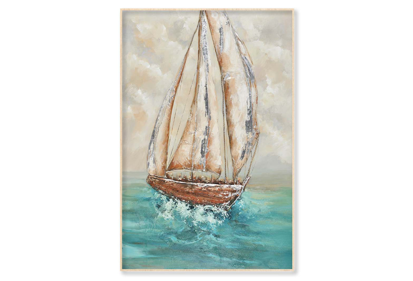 Sea, Sailing Boat, Fabric, Nature Wall Art Limited Edition High Quality Print