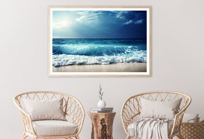 View of Waves at Seychelles Beach Home Decor Premium Quality Poster Print Choose Your Sizes