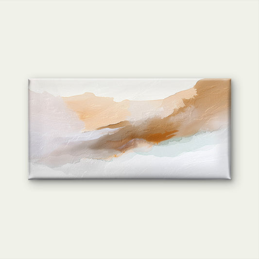 Minimalist Beige Abstract Wave Wall Art Canvas Office Home Room Framed 120x60cm