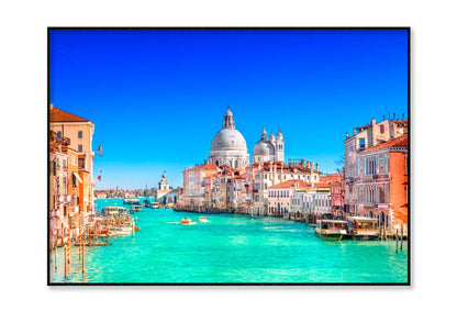 Canal With Boats and Buildings in The Background Home Decor Premium Quality Poster Print Choose Your Sizes