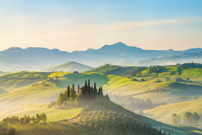 Hills, Trees, Mountains in Tuscany, Italy Print 100% Australian Made - Bella Home Decor