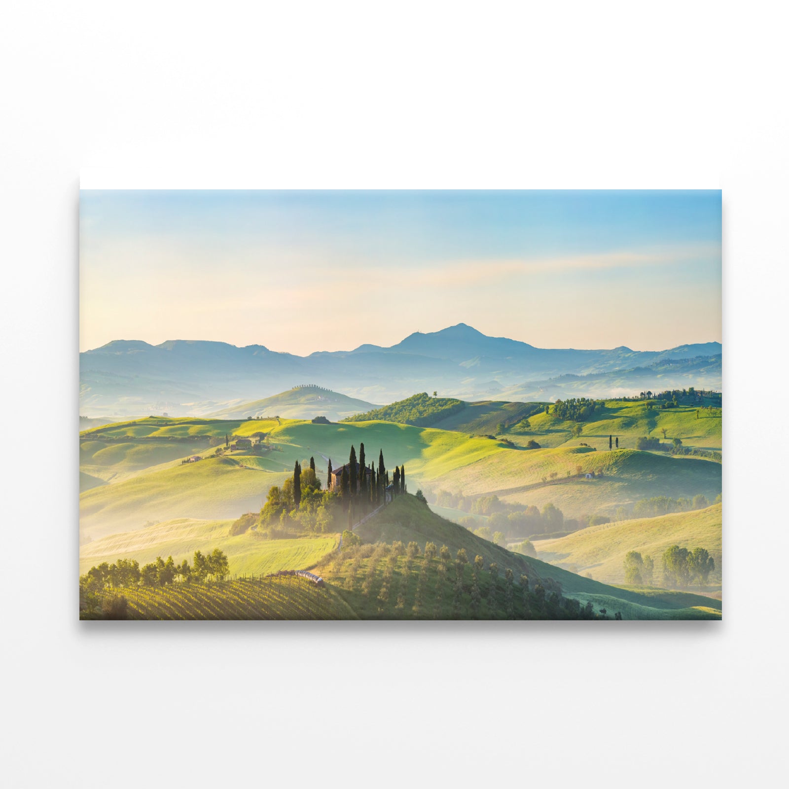 Hills, Trees, Mountains in Tuscany, Italy Print 100% Australian Made - Bella Home Decor
