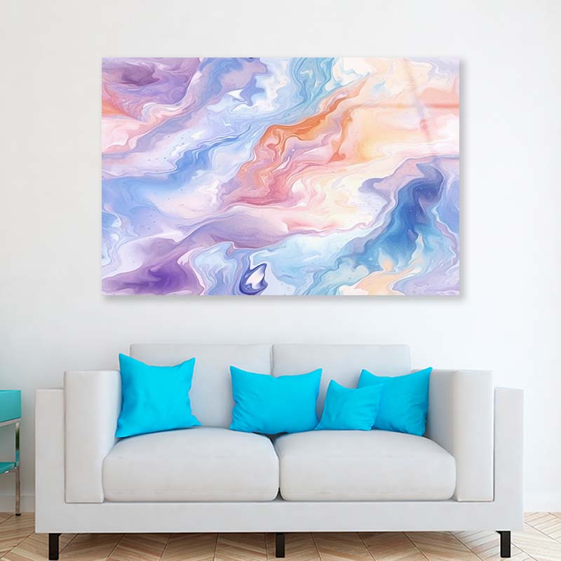 Swirly Colorful Painting Acrylic Glass Print Tempered Glass Wall Art 100% Made in Australia Ready to Hang