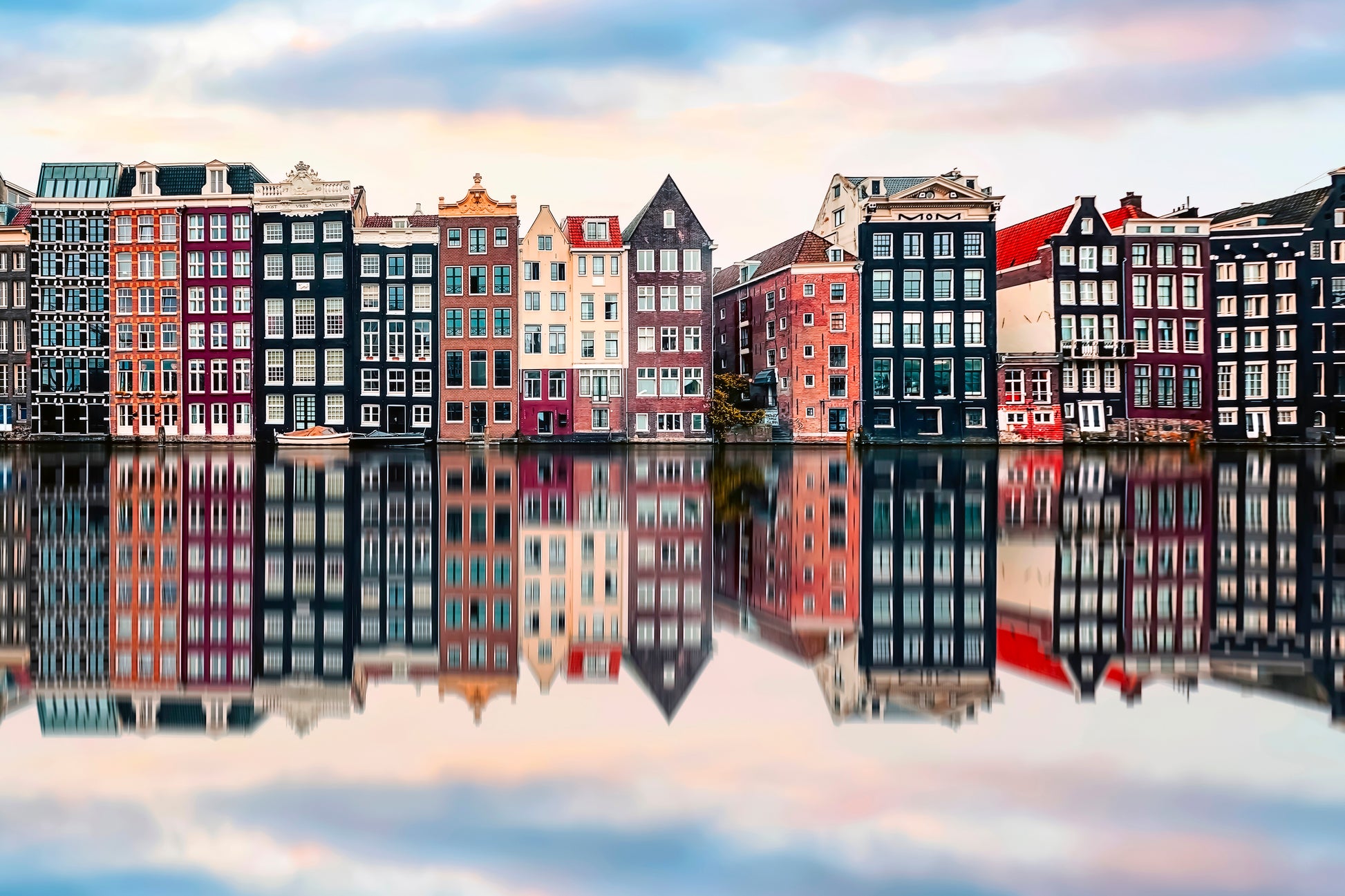 Amsterdam Netherlands Featuring Iconic Canal Houses Wall Art Decor 100% Australian Made - Bella Home Decor
