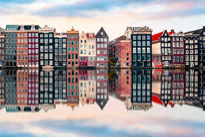 Amsterdam Netherlands Featuring Iconic Canal Houses Wall Art Decor 100% Australian Made - Bella Home Decor