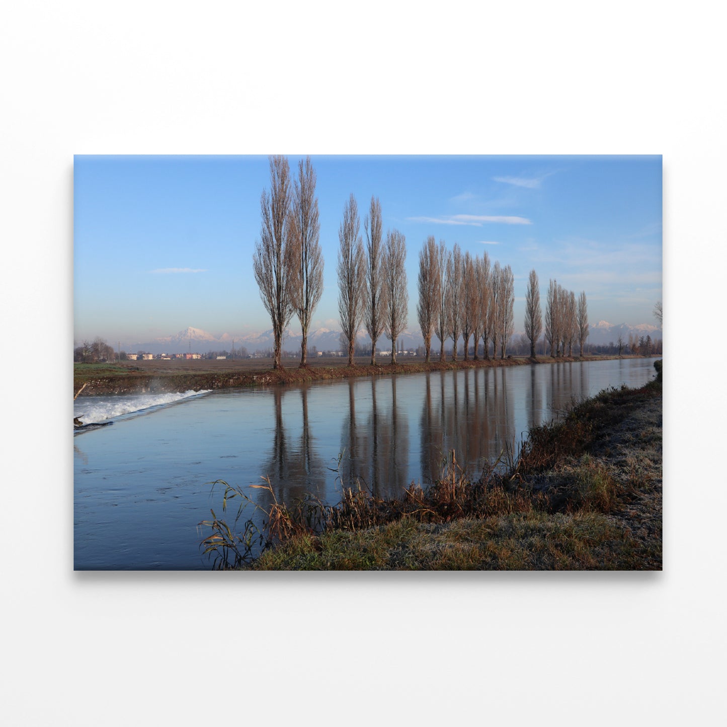 A Body of Water Surrounded By Trees & A Cloudy Sky Print 100% Australian Made