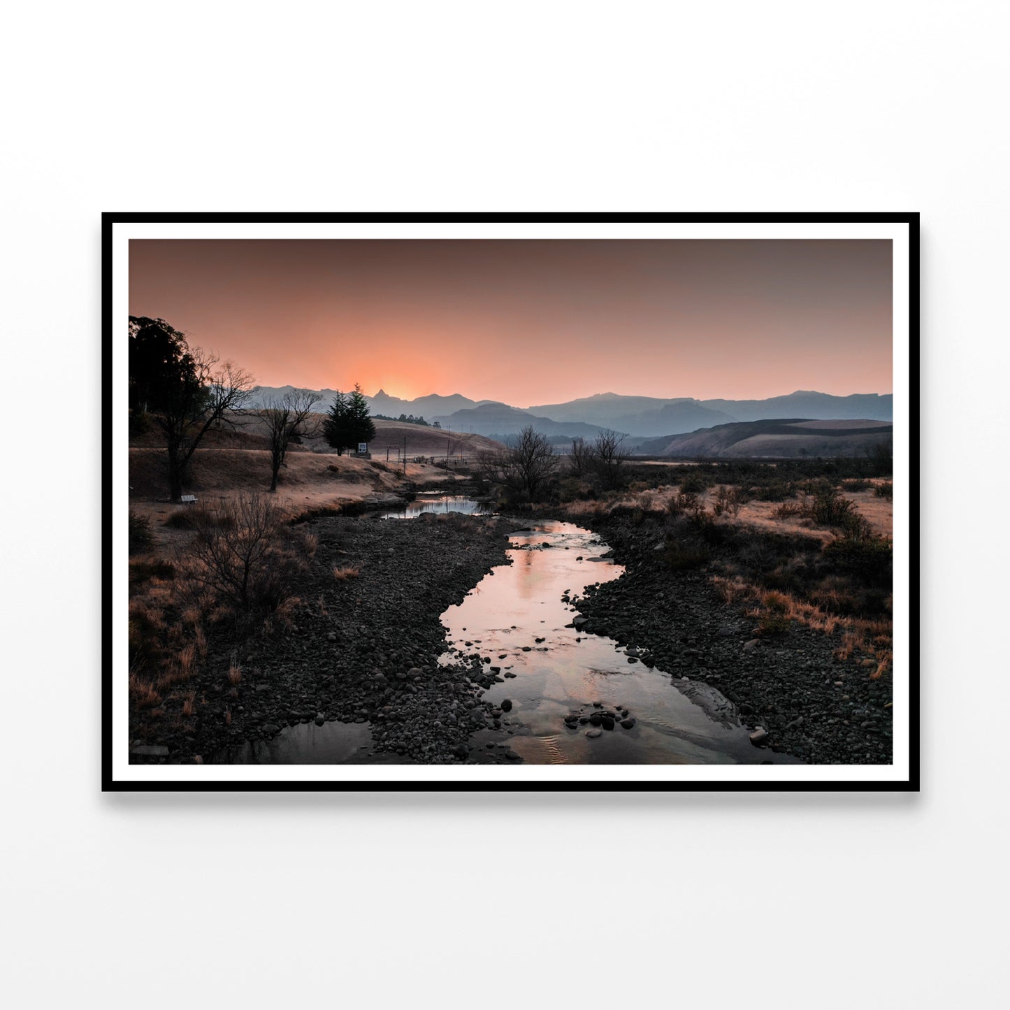 Water Running Through Dry Grass and Trees Home Decor Premium Quality Poster Print Choose Your Sizes