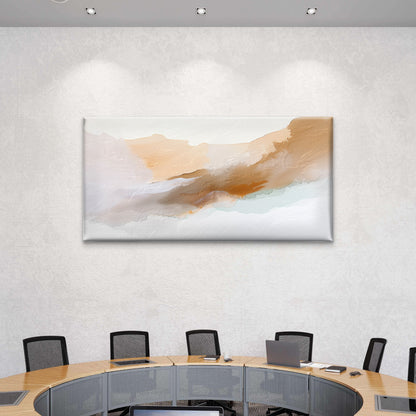 Minimalist Beige Abstract Wave Wall Art Canvas Office Home Room Framed 120x60cm