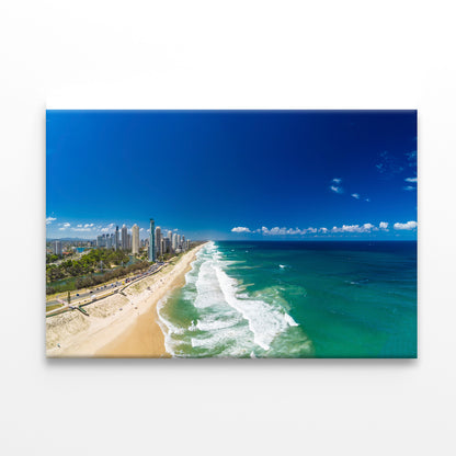 Surfers Paradise Beach Seashore Print 100% Australian Made - Bella Home Decor