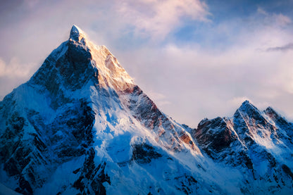 View Of Beautiful Snowy Masherbrum  Wall Art Decor 100% Australian Made - Bella Home Decor