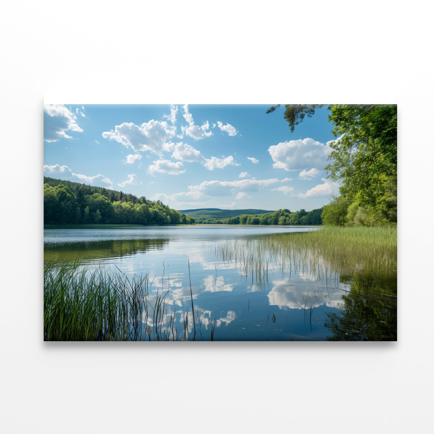 Lake Surrounded By Trees with Sky Print 100% Australian Made - Bella Home Decor