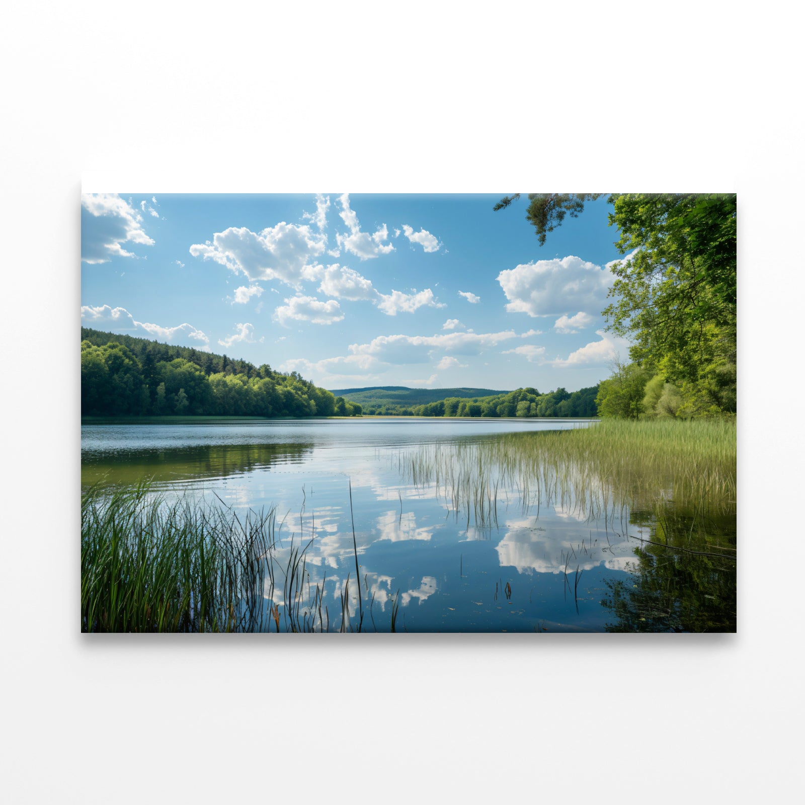 Lake Surrounded By Trees with Sky Print 100% Australian Made - Bella Home Decor