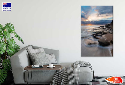 Sunrise View Of Rocky Coastline Print 100% Australian Made