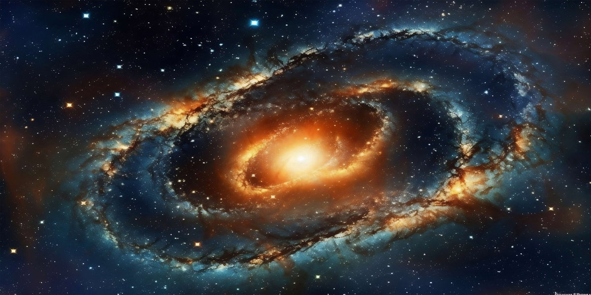 Cosmic Spiral Galaxy Space Nebula Wall Art Canvas Office Home Framed 120x60cm
