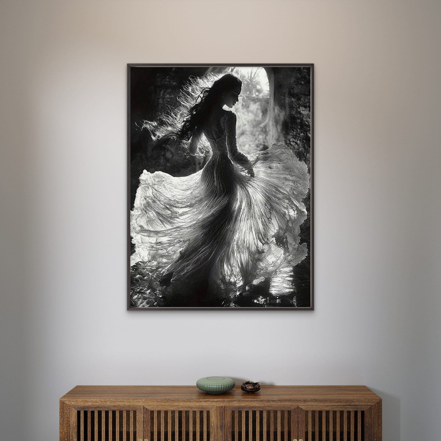 Elegant Black White Woman Silhouette Fashion Home Decor Premium Quality Poster Print Choose Your Sizes - Bella Home Decor