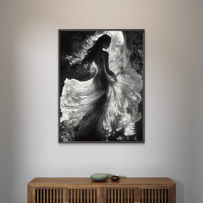 Elegant Black White Woman Silhouette Fashion Home Decor Premium Quality Poster Print Choose Your Sizes - Bella Home Decor