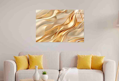 Elegant Satin Abstract Tempered Glass Printing Wall Art Australian Made Quality