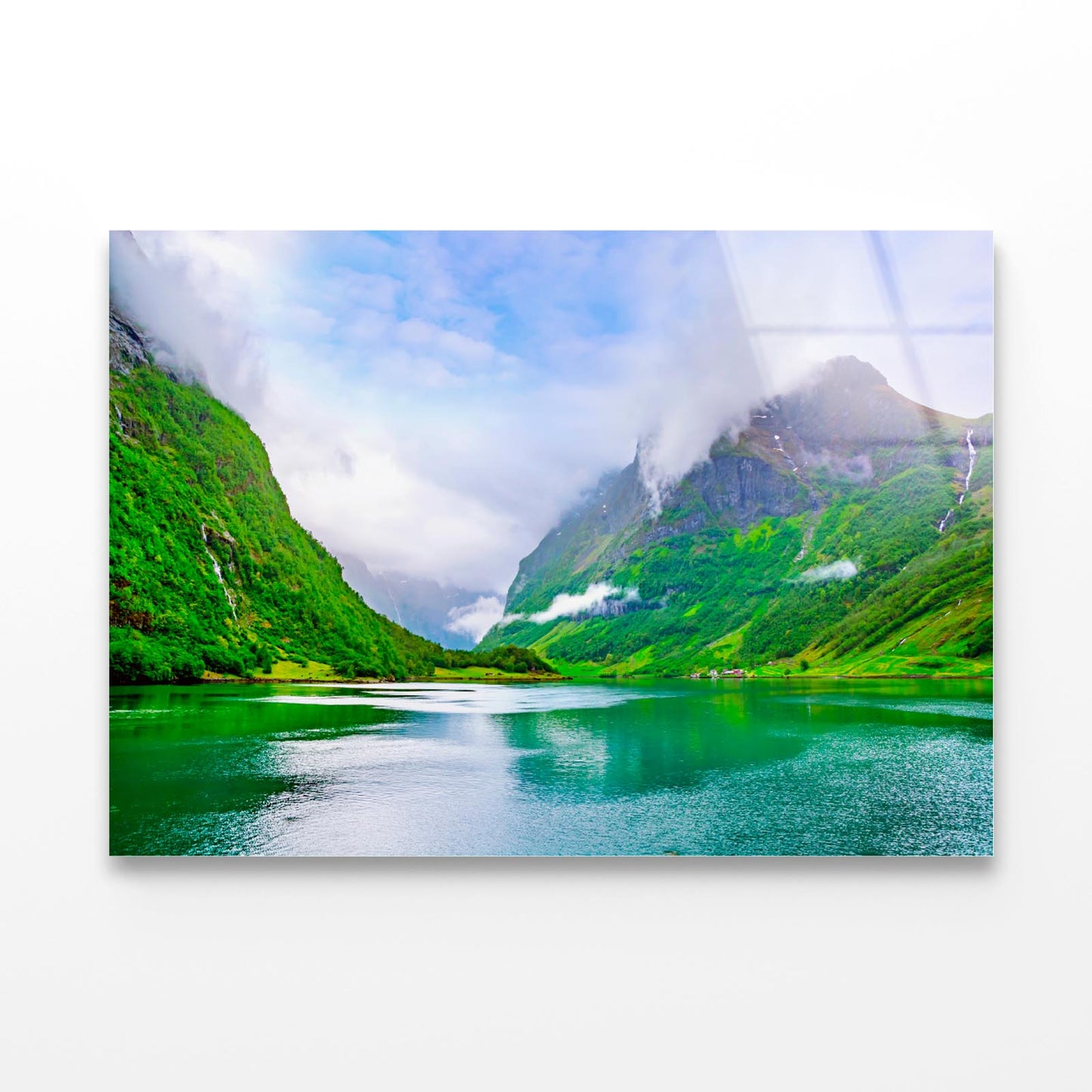 Beautiful Scenery of Scandinavian with Mountains Acrylic Glass Print Tempered Glass Wall Art 100% Made in Australia Ready to Hang