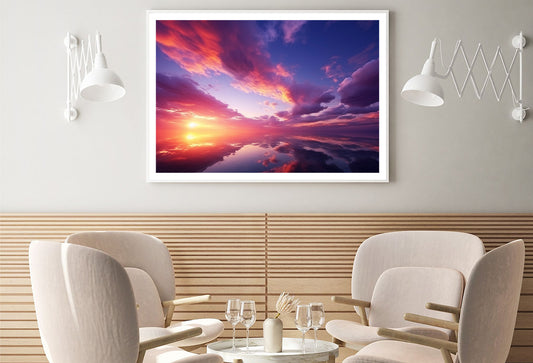 Beautiful Sunset Sky with Clouds Home Decor Premium Quality Poster Print Choose Your Sizes