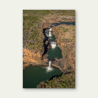 Aerial View of Mitchell Falls in the Kimberley 40x60cm Metal Print Ready to Hang