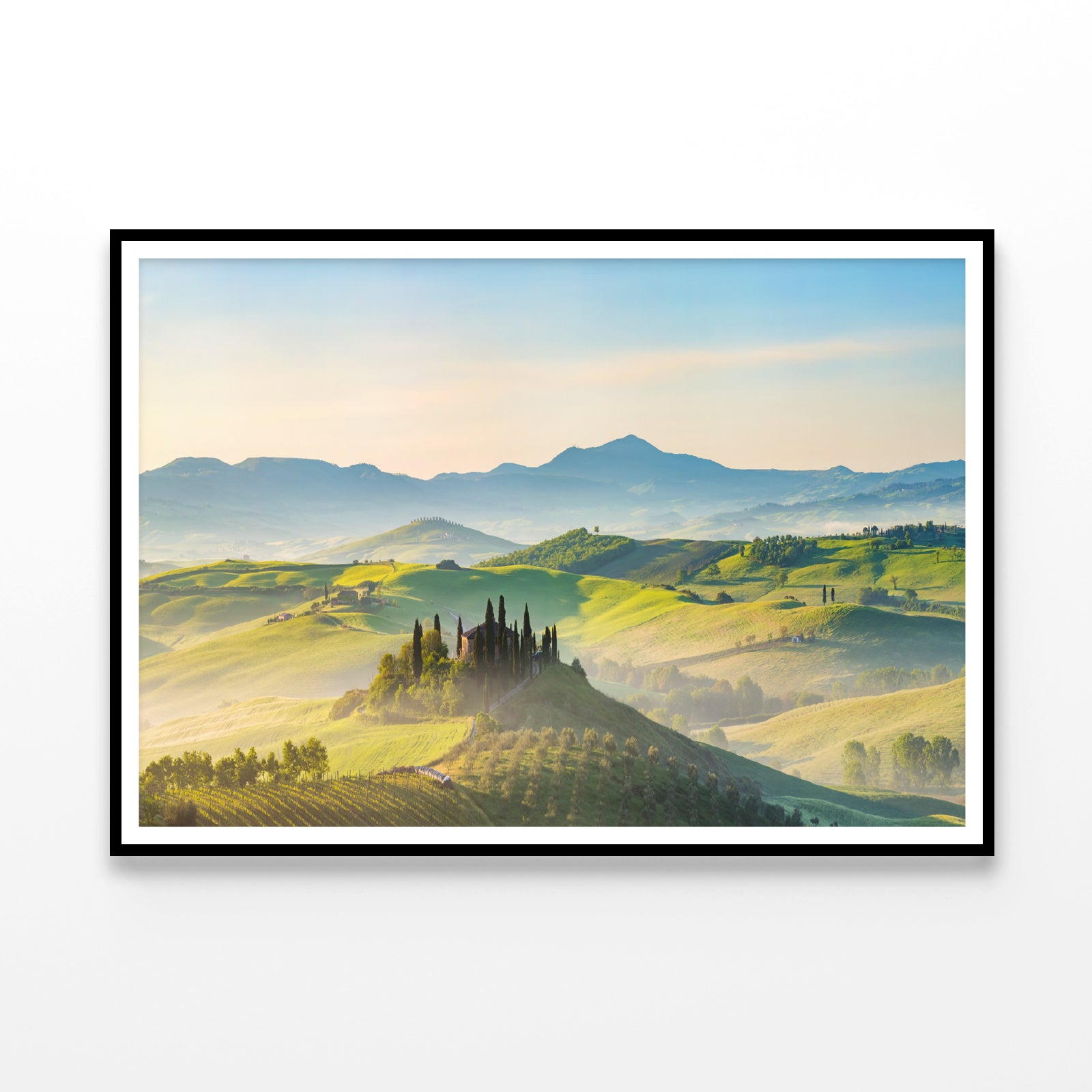 Hills, Trees, Mountains in Tuscany, Italy Home Decor Premium Quality Poster Print Choose Your Sizes - Bella Home Decor