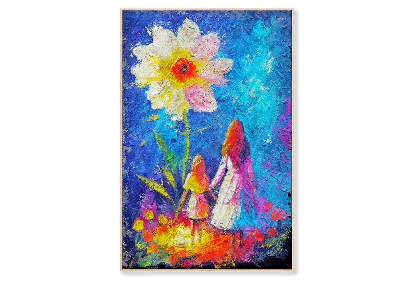 Glowing Flower, Little Girl and Woman Mom – Fairytale Wall Art Limited Edition High Quality Print