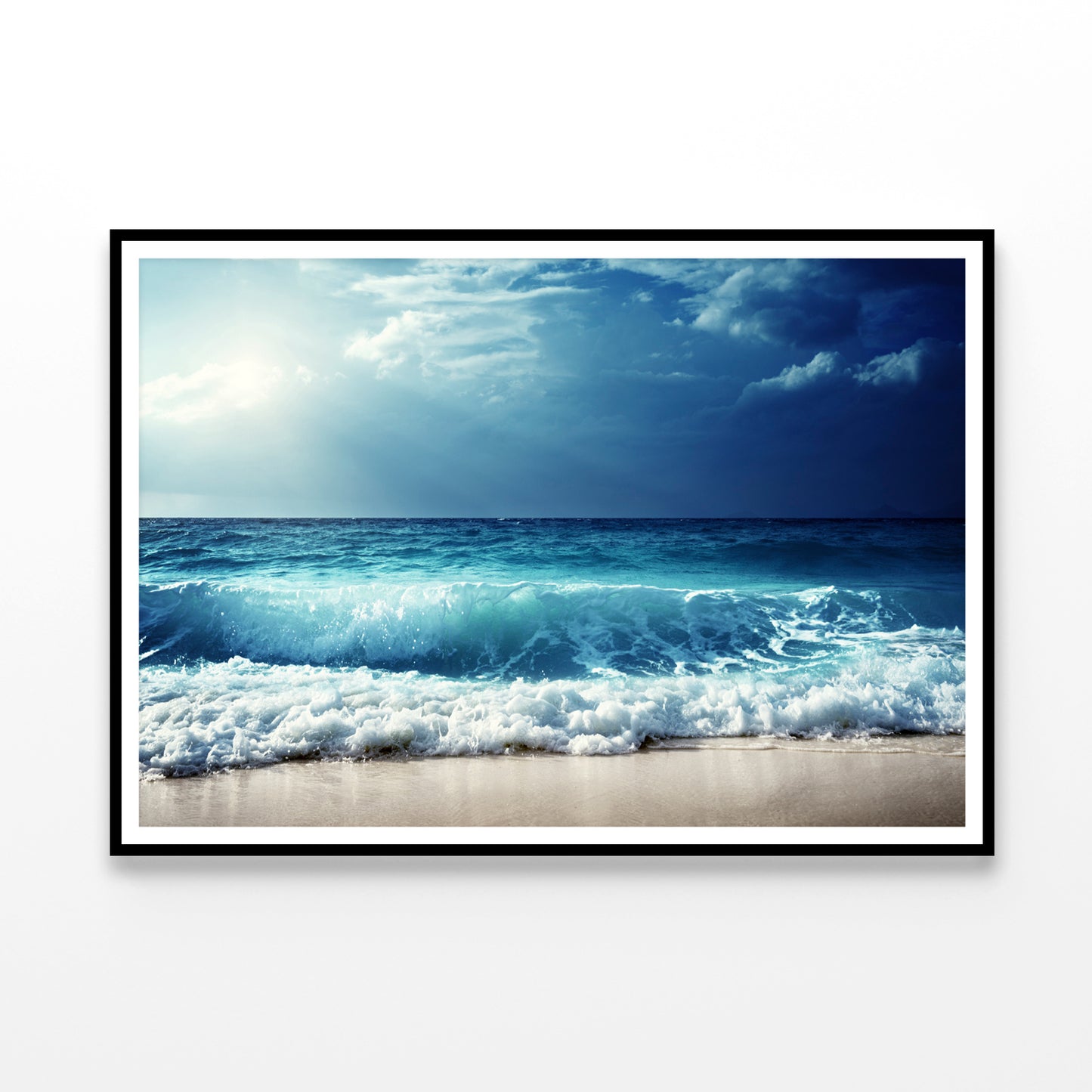 View of Waves at Seychelles Beach Home Decor Premium Quality Poster Print Choose Your Sizes