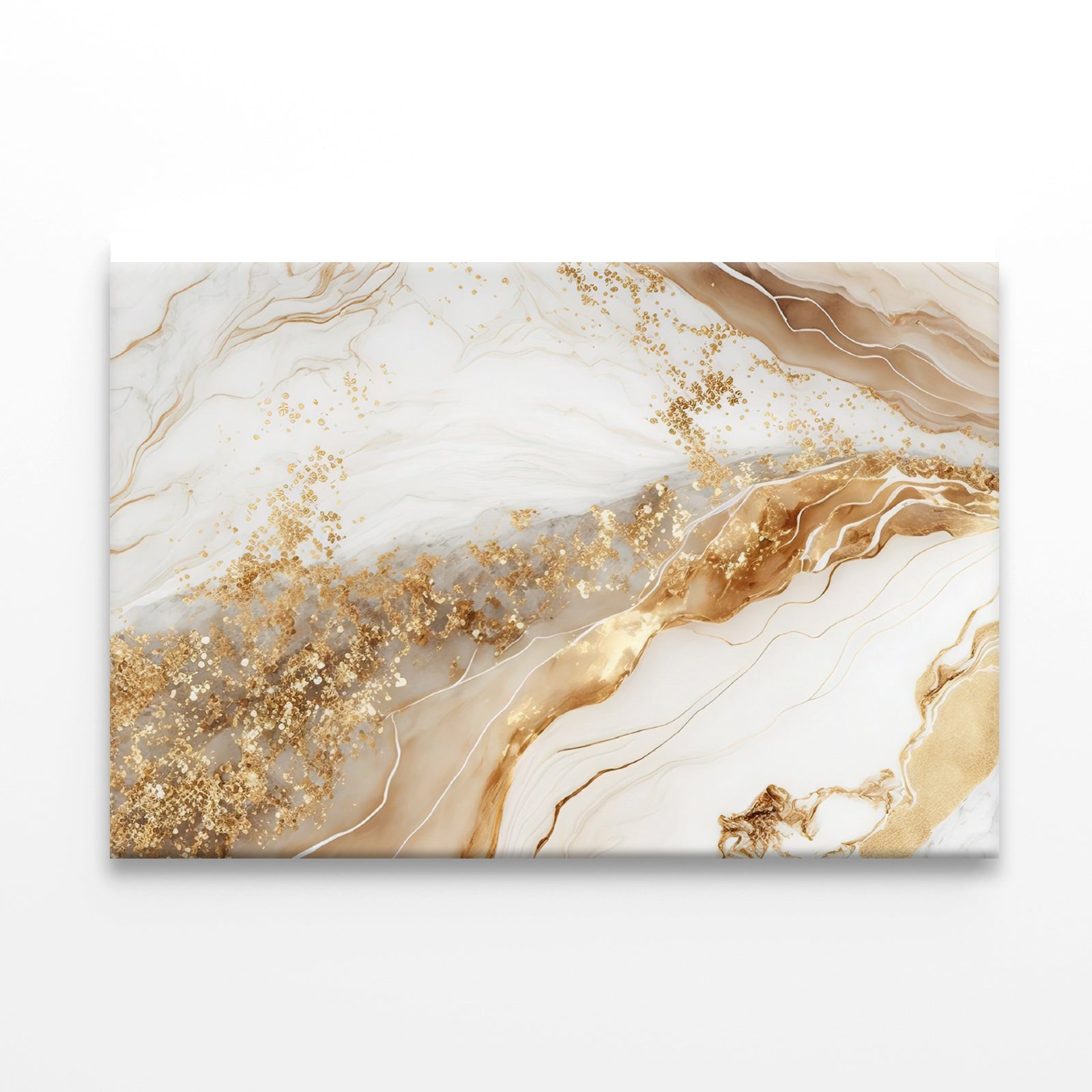Natural White and Gold Marble Texture Print 100% Australian Made - Bella Home Decor