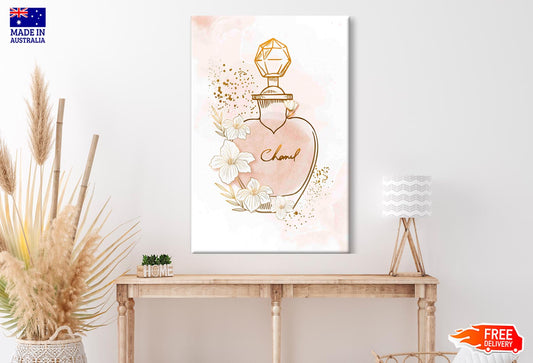 Elegant Gold Perfume Wall Art Limited Edition High Quality Print