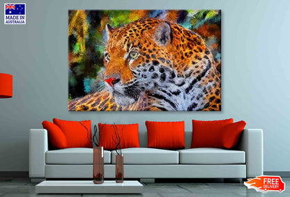 Modern Painting of Jaguar Wall Art Limited Edition High Quality Print