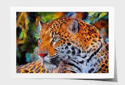 Modern Painting of Jaguar Wall Art Limited Edition High Quality Print