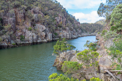 Scenic South Esk River Winding Through Cataract Gorge, Launceston, Australia Wall Art Decor 100% Australian Made