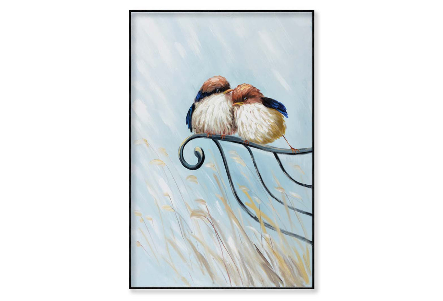 Loving Birds Oil Painting Wall Art Limited Edition High Quality Print