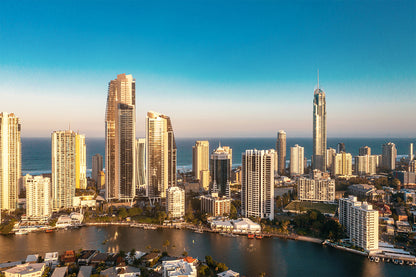 Gold Coast Queensland Surfers Paradise Modern Skyline Wall Art Decor 100% Australian Made