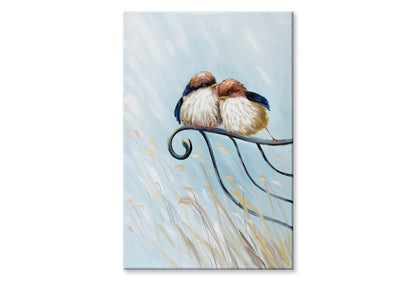 Loving Birds Oil Painting Wall Art Limited Edition High Quality Print