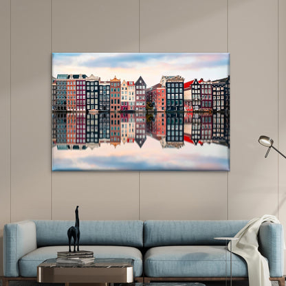 Amsterdam Netherlands Featuring Iconic Canal Houses Wall Art Decor 100% Australian Made - Bella Home Decor