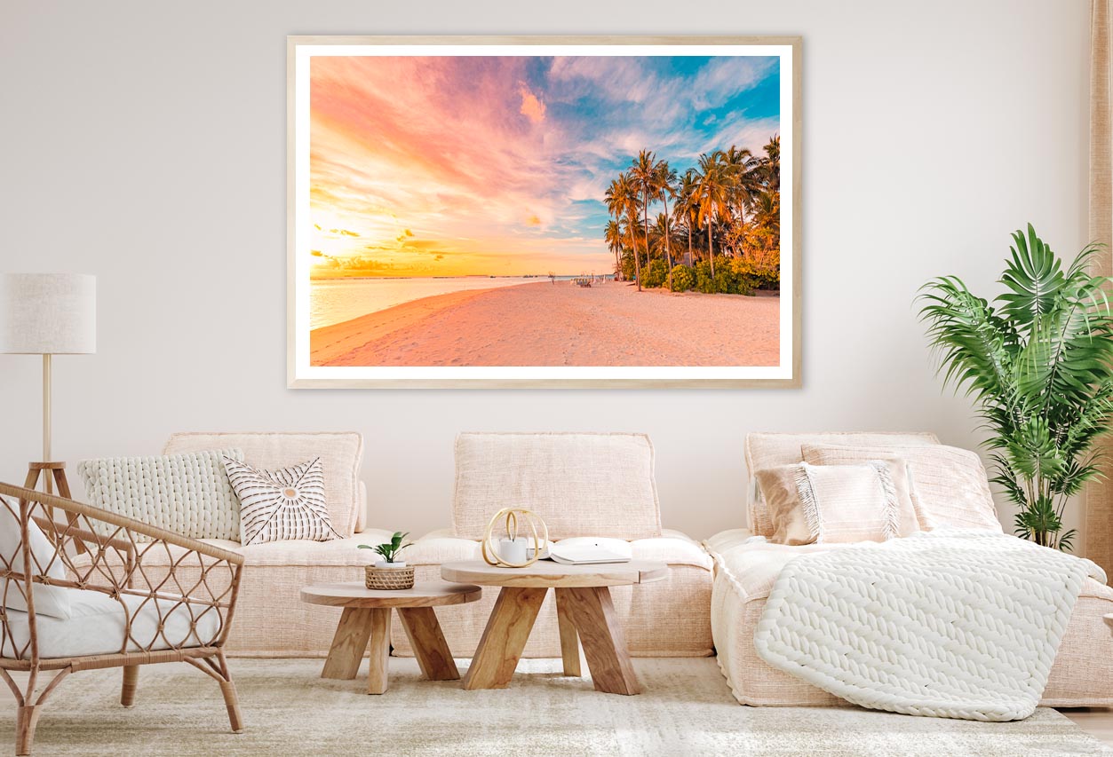 Island Palm Tree Sea Sand Beach Home Decor Premium Quality Poster Print Choose Your Sizes - Bella Home Decor