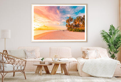 Island Palm Tree Sea Sand Beach Home Decor Premium Quality Poster Print Choose Your Sizes - Bella Home Decor