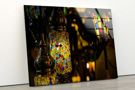 Colorful Glass Lamp UV Direct Aluminum Print Australian Made Quality