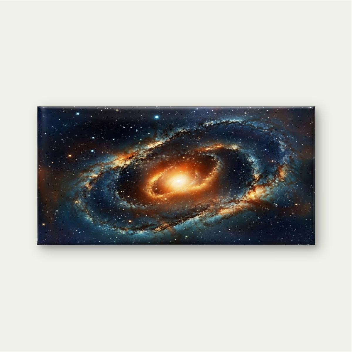 Cosmic Spiral Galaxy Space Nebula Wall Art Canvas Office Home Framed 120x60cm