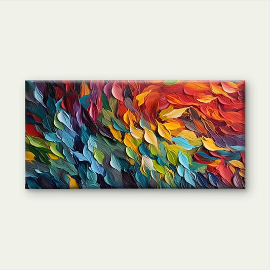 Abstract Colorful Feather Wall Art wall canvas office home room framed 120x60cm