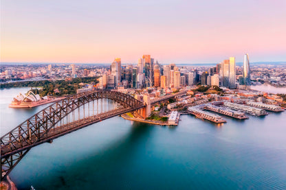 Sydney Harbour Bridge Aerial View Wall Art Decor 100% Australian Made