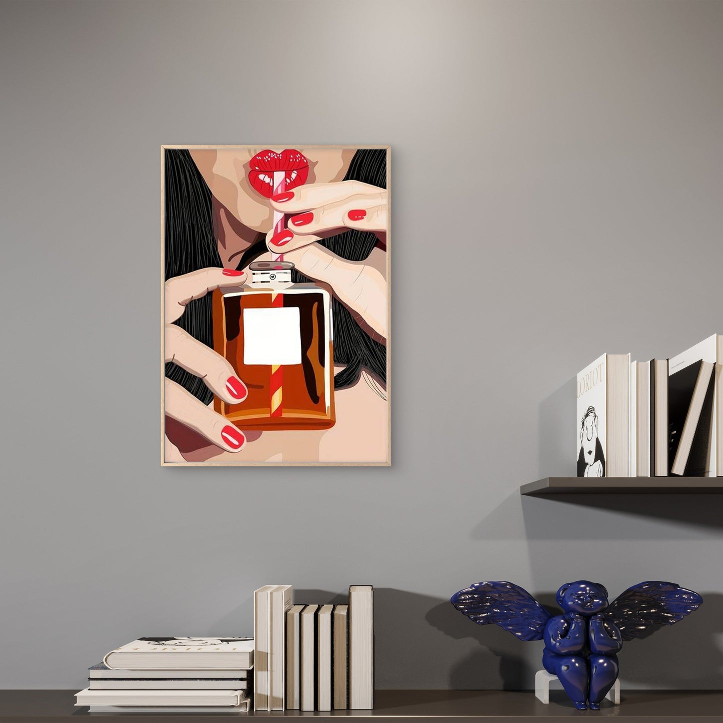 Girl Drinking Perfume Fashion Bar Art Fashion Home Decor Premium Quality Poster Print Choose Your Sizes - Bella Home Decor