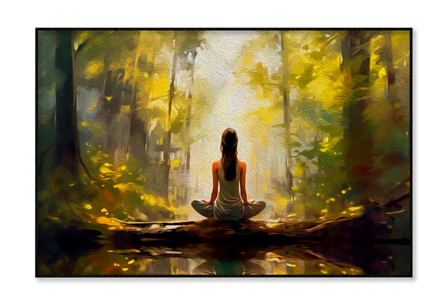 Mystical Forest Girl & Nature View Wall Art Limited Edition High Quality Print