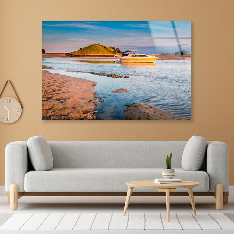 Church Hill across River Aln Estuary Acrylic Glass Print Tempered Glass Wall Art 100% Made in Australia Ready to Hang