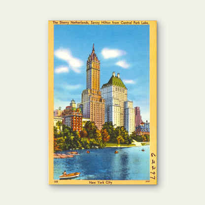 Vintage NYC Central Park Map USA 60x90cm Metal Print Ready to Hang