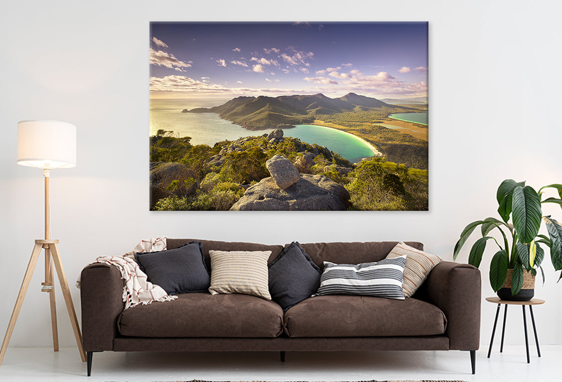 Wineglass Bay Tasmania Mt Amos View Wall Art Decor 100% Australian Made