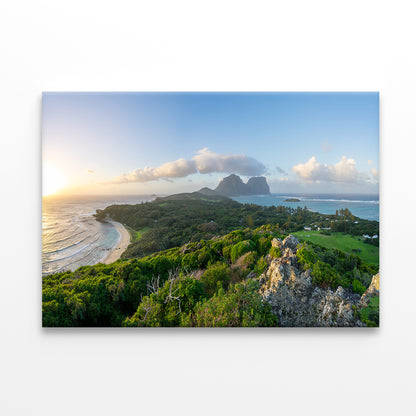 Lord Howe Island NSW Ned’s Beach and Lagoon Wall Art Decor 100% Australian Made