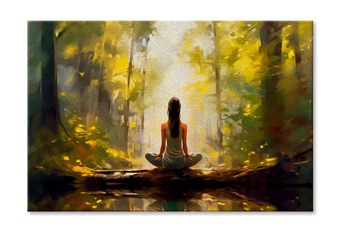 Mystical Forest Girl & Nature View Wall Art Limited Edition High Quality Print